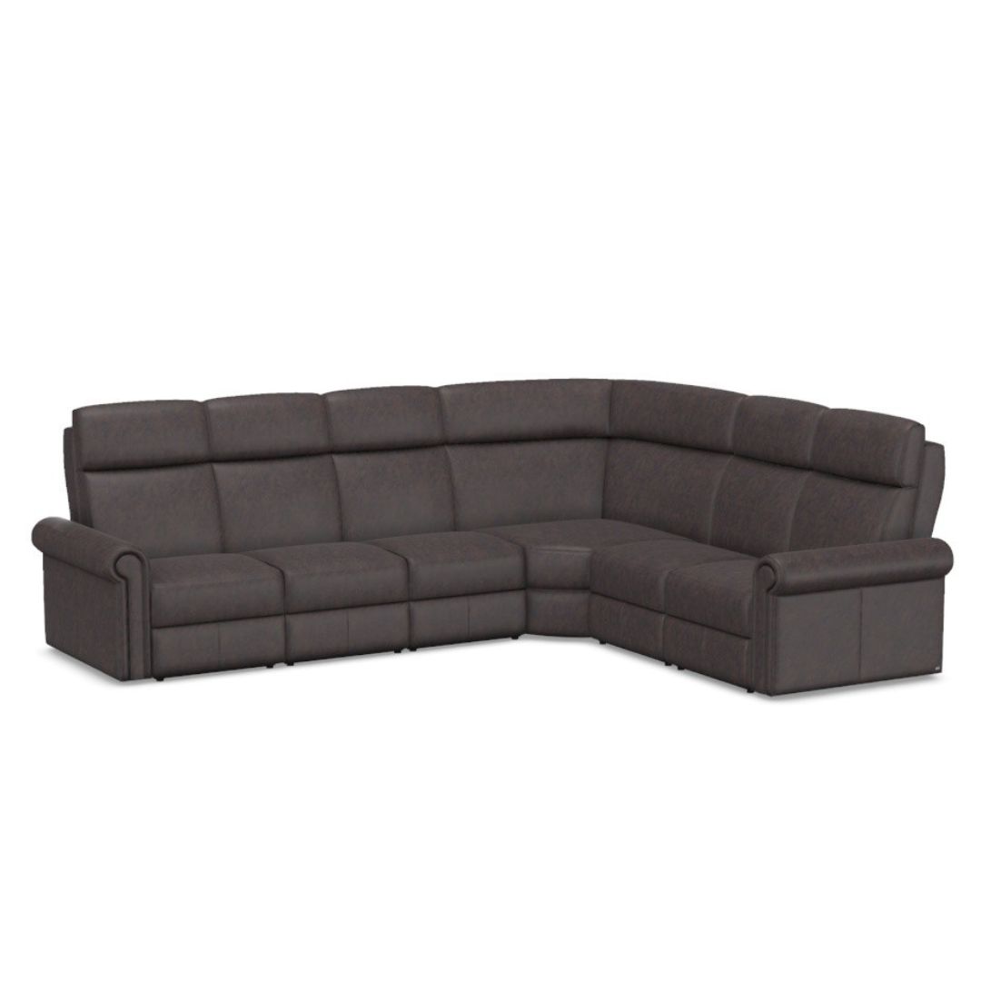 Elran 7000 - Customizable Leather Reclining Sectional | Room Concepts