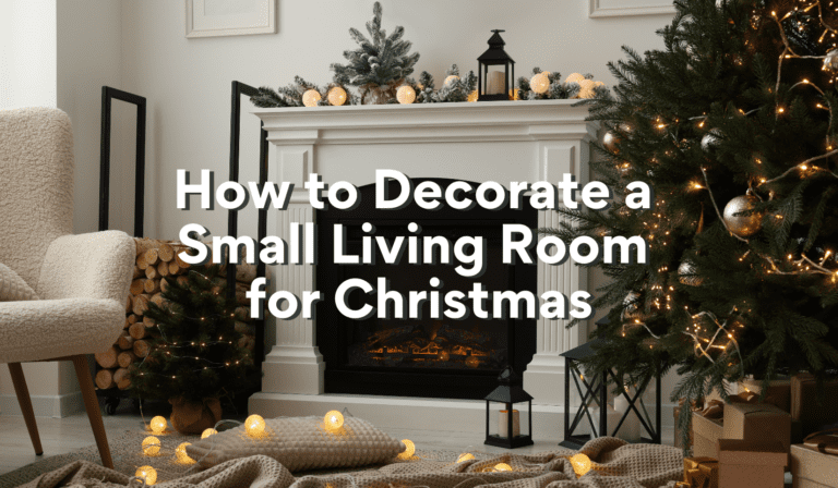 how to decorate a small living room for christmas