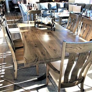 Amish Made Live Edge Table - Customizable Dining Set
