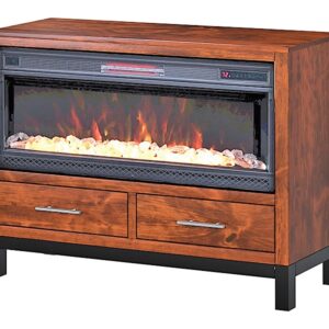 Customizable Amish made Fireplace TV Console - Pierre