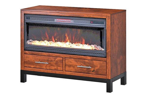 Customizable Amish made Fireplace TV Console - Pierre