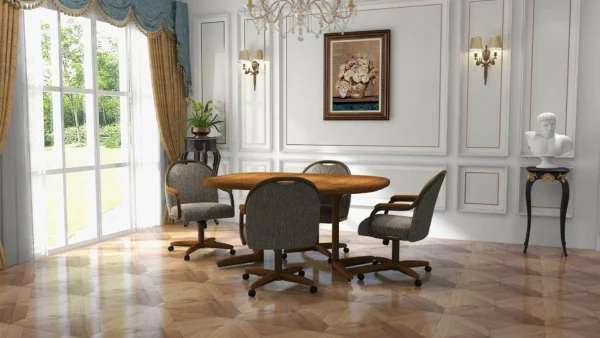 Customizable Chromcraft Caster Chair Dining - Custom Dining